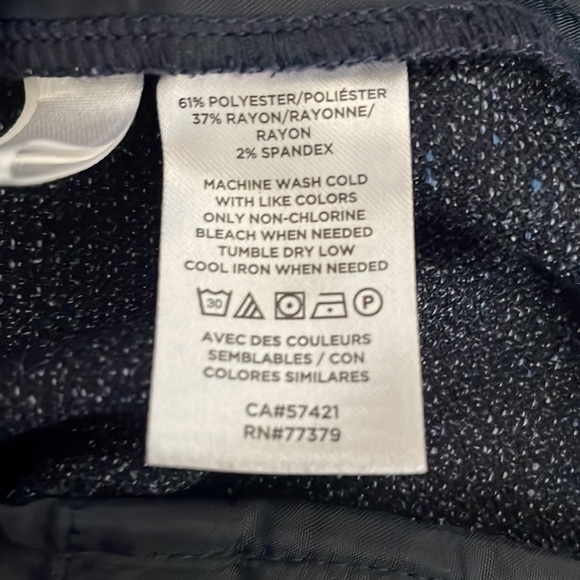 Ann Taylor Women’s Flat Front Trouser Pants Blue 10 - Picture 7 of 7